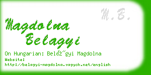 magdolna belagyi business card